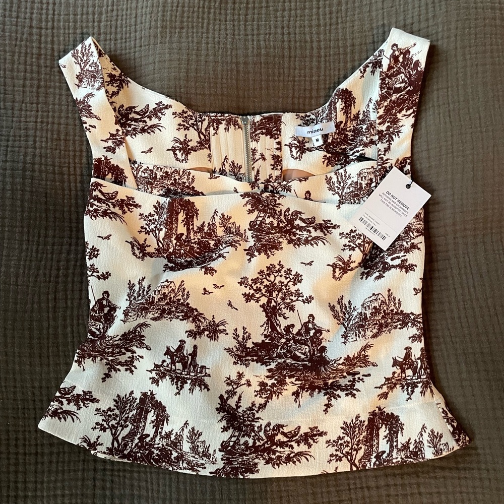 Miaou Imogene Corset - Brown Toile